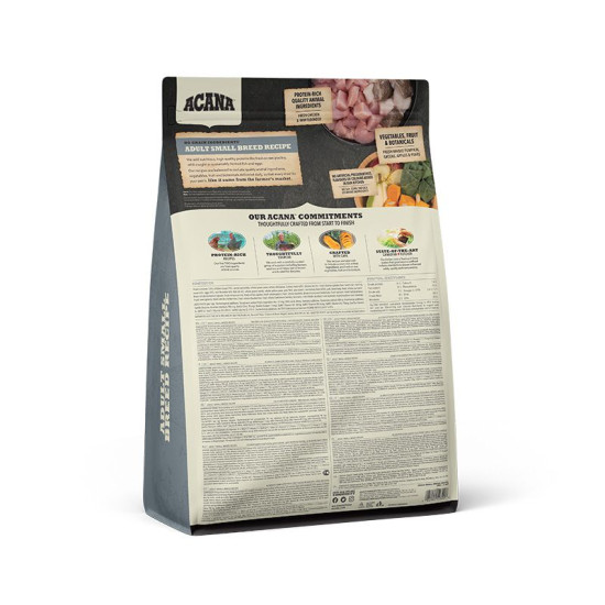 ACANA Heritage Adult Small Breed – hrană uscată fără cereale pentru câini adulți de talie mică, 2 kg